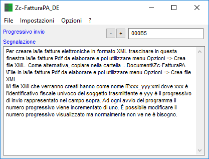 Programma Zc-FatturaPA_DE